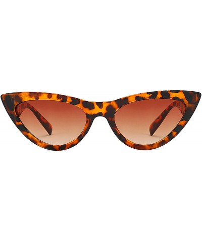 Retro Cat's Eye Sunglasses for Women PC AC UV 400 Protection Sunglasses - Brown a - CB18SZUEOAT $13.22 Oversized