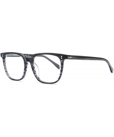 Acetate Polarized Sunglasses Square Sun Glasses for Men 9114 - Gray Glasses Frame - CB194STQWWE $23.41 Goggle