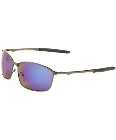 Light Weight Square Sport Thin Frame Sunglasses - Blue - CV197XNW2O8 $9.16 Sport