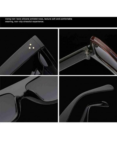 Men Women Sunglasses Outdoor Vintage Square Mirrored Eyewear Glasses for 100% UV Protection - H - C818O9YIIS8 $6.02 Sport