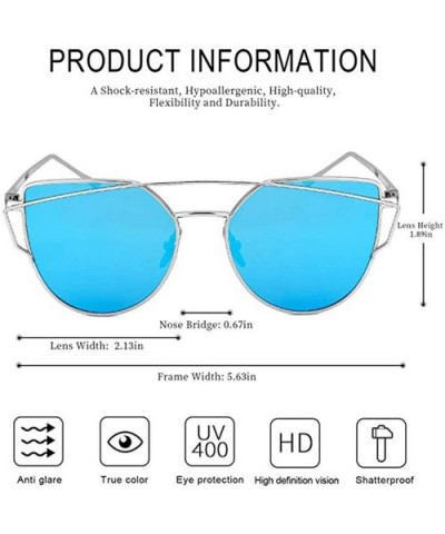 Cat Eye Sunglasses Women 2019 Brand Designer Sun Glasses Reflection Mirrors UV400 - Xy1904-12 - CN18W5SCIMI $8.43 Cat Eye