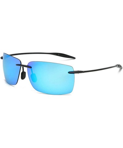 Sunglasses polarized Brand Designer square rimless eyeglasses Vintage Ultra light Men Driving Mirror UV400 - CW18S66NCG0 $10....