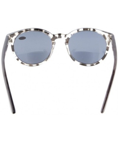 Quality Spring Hinges Wood Temples Oval Round Bifocal Sunglasses Women - Grey Tortoise - CE12DAO3A81 $12.78 Oval