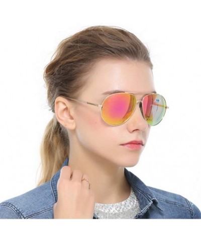 Sunglasses Polarized Anti ultraviolet Travelling Ultra light - Pink - CN18WLDAUCN $19.00 Oval