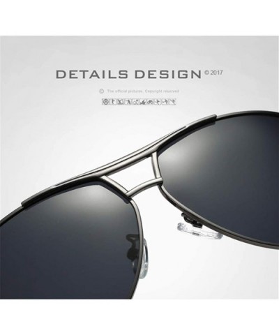 Fashion Retro Biker Oversized Polarized Sunglasses for Men and Women ABS - Gray - CX18ZXEHQ4E $11.53 Oversized