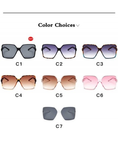 Fashion Women Oversize Sunglasses Gradient Plastic Brand Designer Female Sun Glasses UV400 Lentes De Sol Mujer - CC1985L8CCR ...