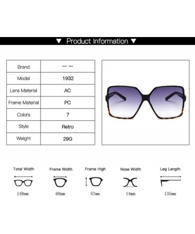 Fashion Women Oversize Sunglasses Gradient Plastic Brand Designer Female Sun Glasses UV400 Lentes De Sol Mujer - CC1985L8CCR ...