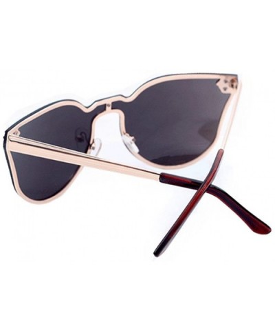 Rimless Lens Photochromatic Designed In Cateye Shaped All In One Frame - Gold/Blue - CG1228LAEZF $8.64 Rimless