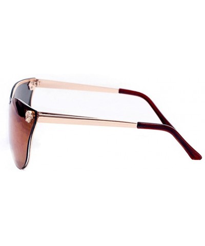 Rimless Lens Photochromatic Designed In Cateye Shaped All In One Frame - Gold/Blue - CG1228LAEZF $8.64 Rimless