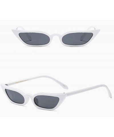 Women Vintage Cat Eye Sunglasses Retro Small Frame UV400 Eyewear Fashion Ladies - White - CP1945CZGC3 $6.42 Oversized