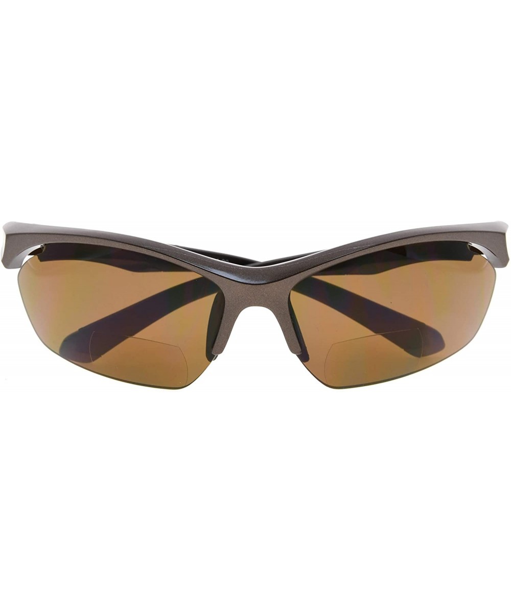 Retro Mens Womens Sports Half-Rimless Bifocal Sunglasses Pearly Brown+2.25 - Pearly Brown - CK189AK2L3Z $9.02 Rimless