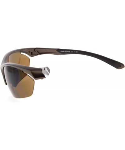 Retro Mens Womens Sports Half-Rimless Bifocal Sunglasses Pearly Brown+2.25 - Pearly Brown - CK189AK2L3Z $9.02 Rimless