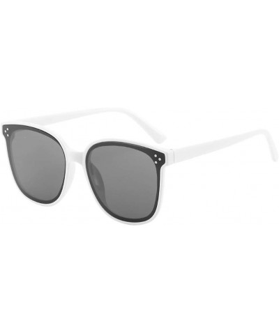 Sunglasses Lightweight Oversized Polarized - White - CZ18U066DU2 $5.24 Rectangular