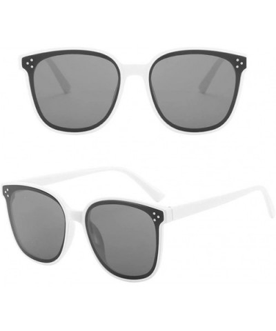 Sunglasses Lightweight Oversized Polarized - White - CZ18U066DU2 $5.24 Rectangular