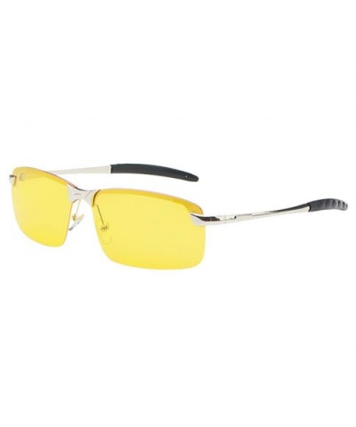 Driving Rectangle Sunglasses Polarized - Silver - CN18OZR0IDW $4.90 Goggle