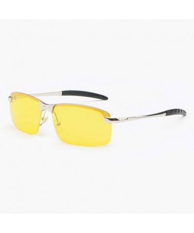 Driving Rectangle Sunglasses Polarized - Silver - CN18OZR0IDW $4.90 Goggle