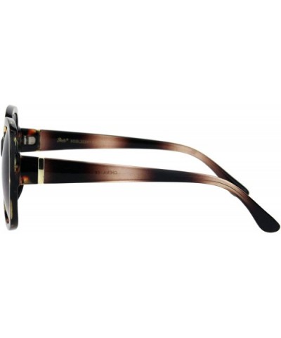 Womens Mod Thick Rectangular Plastic Designer Fashion Sunglasses - Tortoise Gradient Brown - CM18IDSUG2X $8.28 Rectangular