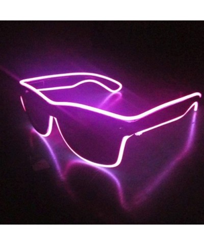 Aviator Glow Eyeglasses-Light Up Neon Glow Eyewear-Illuminating Eye-catching Party Wear (Style F) - CY196INO69T $6.91 Aviator