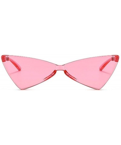 Rimless Cat Eye Sunglasses Women Fashion Small Triangle Sun Green As Picture - Yellow - CZ18YZX2Y59 $5.99 Rimless