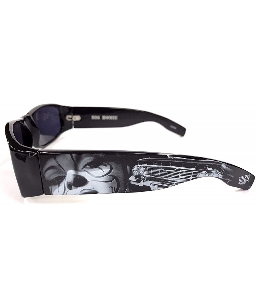 Authentic Shades Barrio Impala Car Clown Black Sunglasses California Lowrider Style - CE1824Y9T32 $12.41 Sport