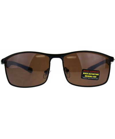 Road Warrior High Definition HD Len Sunglasses Mens Rectangular Frame - Black - CQ18CXTQ4MY $7.62 Rectangular