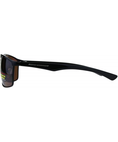 Road Warrior High Definition HD Len Sunglasses Mens Rectangular Frame - Black - CQ18CXTQ4MY $7.62 Rectangular