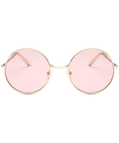 Small Round Sunglasses Women Famous Vintage Sun Glasses Retro Personality Metal Eyewear Style - Black - CJ1985304OD $29.23 Round