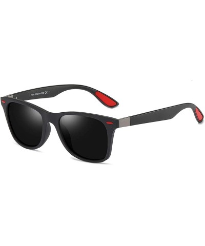 HD Vintage Classic Polarized Sunglasses for Men Women Navigator Rectangular Designer Style - A - C9197AZDNNL $15.09 Sport