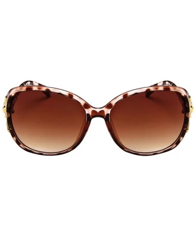 Sunglasses for Women Men UV Protection Fashion Vintage Round Classic Retro Aviator Mirrored Sun Glasses - Brown - C0190DAC0YW...