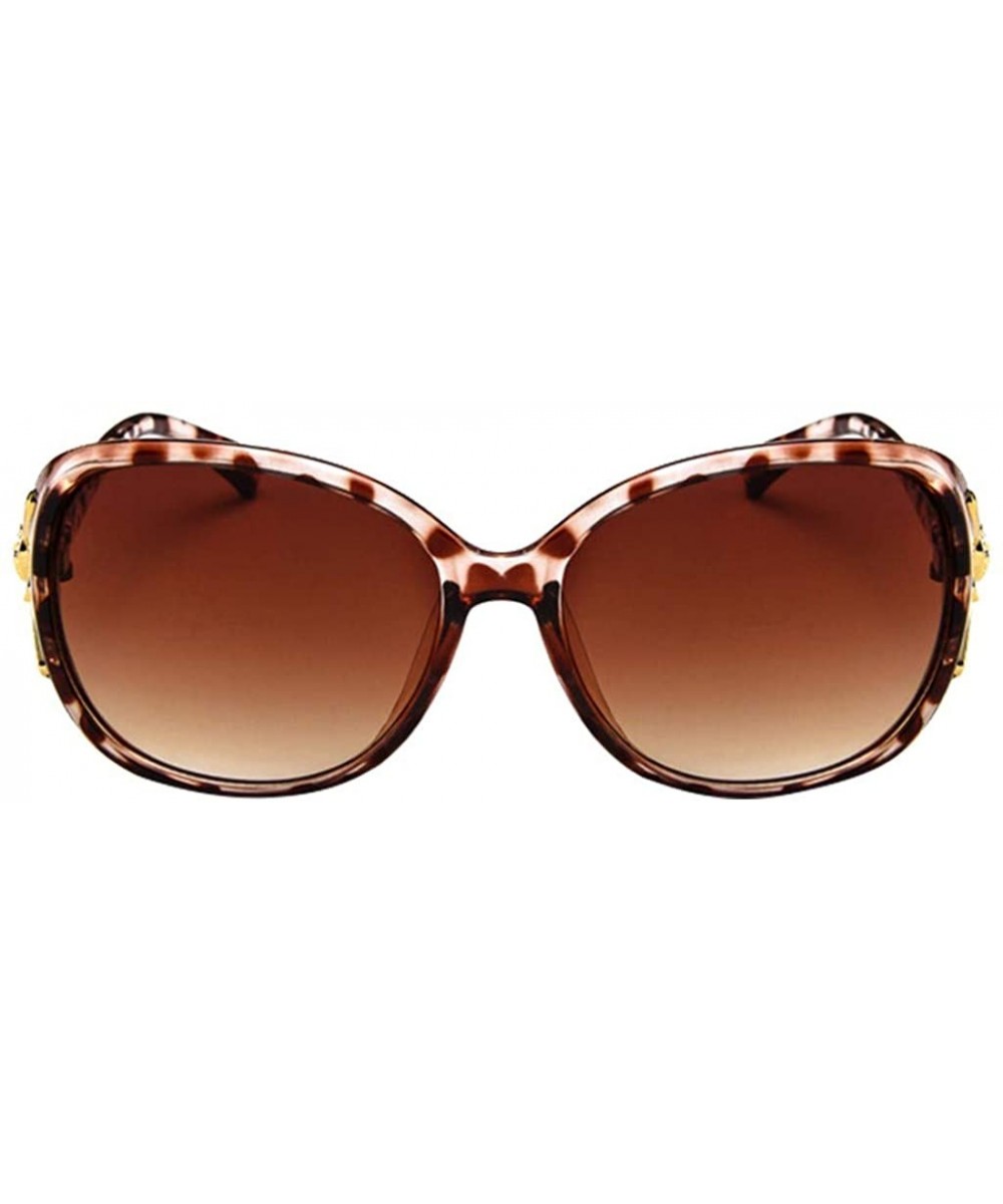 Sunglasses for Women Men UV Protection Fashion Vintage Round Classic Retro Aviator Mirrored Sun Glasses - Brown - C0190DAC0YW...