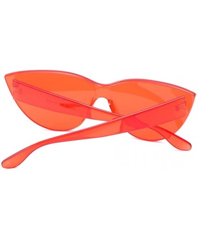 Sunglasses Integrated Glasses Fashion - Red - CZ18UC6RCS4 $6.85 Rectangular
