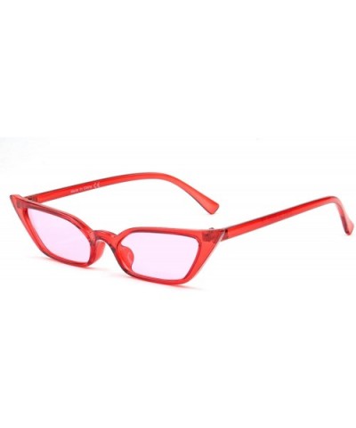 Rock a fashionable trend with these small high pointed cat-eye Sunglasses - Light Red - C618WTI5U6Y $13.84 Goggle