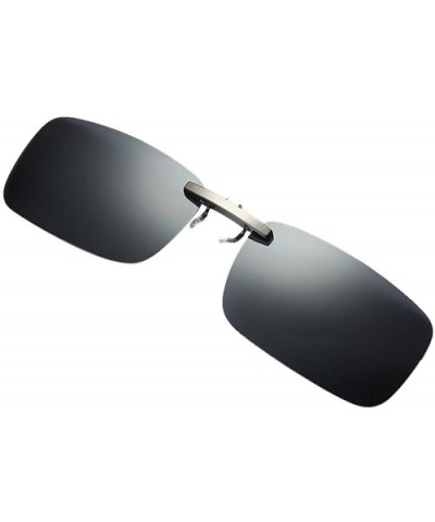Detachable Night Vision Lens Driving Metal Polarized Clip On Glasses Sunglasses - Gray - C7193XHLILH $6.45 Round