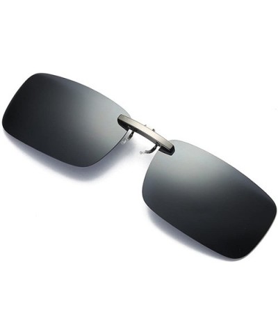 Detachable Night Vision Lens Driving Metal Polarized Clip On Glasses Sunglasses - Gray - C7193XHLILH $6.45 Round