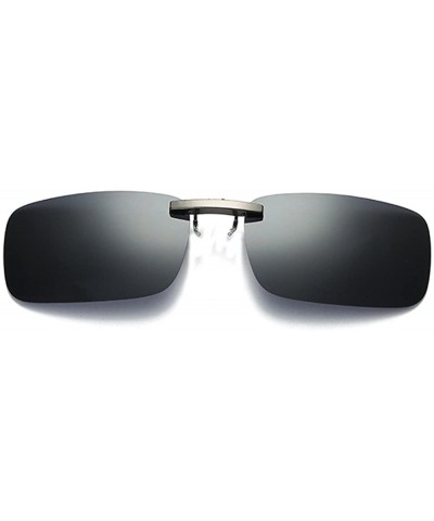 Detachable Night Vision Lens Driving Metal Polarized Clip On Glasses Sunglasses - Gray - C7193XHLILH $6.45 Round