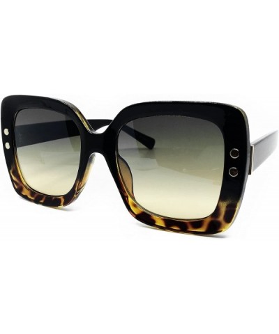 SA212 Premium Oversize XXL Women Brand Designer Square Bold Style Thick Frame Candy Fashion Sunglasses - CP18GC5TYHT $11.67 O...