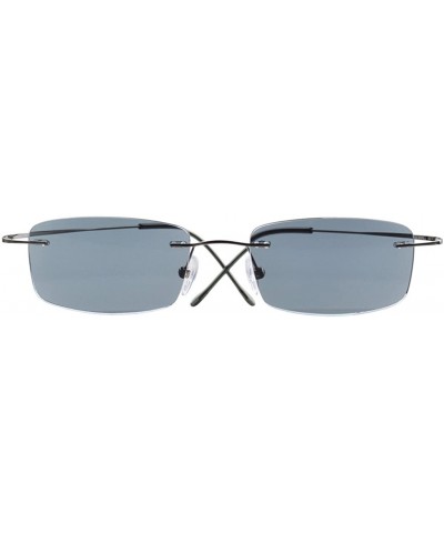 Titanium Rimless Reading Glasses Readers Men Women - Lens Width 51mm-grey Lens - CY11UM013RT $17.79 Rimless