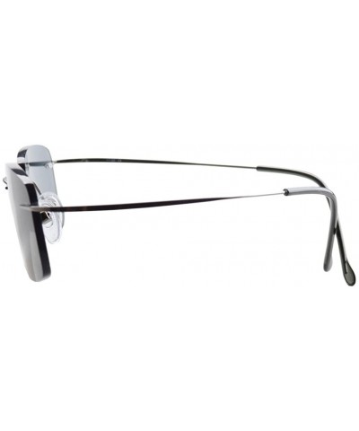 Titanium Rimless Reading Glasses Readers Men Women - Lens Width 51mm-grey Lens - CY11UM013RT $17.79 Rimless