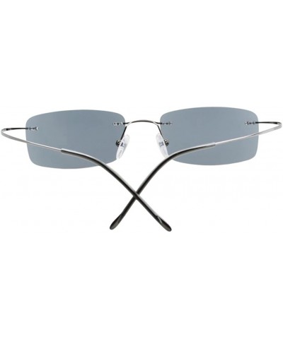 Titanium Rimless Reading Glasses Readers Men Women - Lens Width 51mm-grey Lens - CY11UM013RT $17.79 Rimless