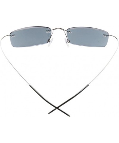 Titanium Rimless Reading Glasses Readers Men Women - Lens Width 51mm-grey Lens - CY11UM013RT $17.79 Rimless