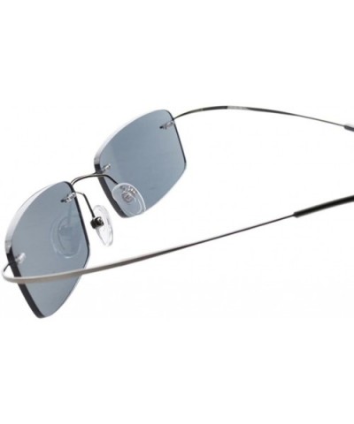 Titanium Rimless Reading Glasses Readers Men Women - Lens Width 51mm-grey Lens - CY11UM013RT $17.79 Rimless