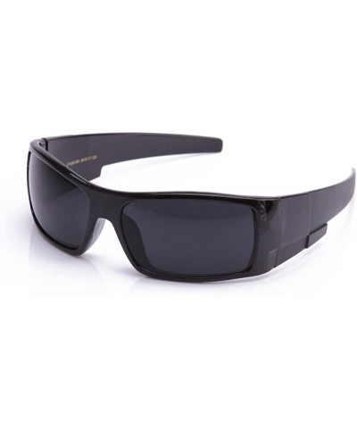 Men's Plastic Stylish Lifestyle Sportswear Light Weight Sunglasses - Black - CG11DQE0V3P $4.69 Square