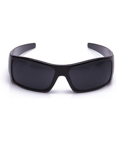 Men's Plastic Stylish Lifestyle Sportswear Light Weight Sunglasses - Black - CG11DQE0V3P $4.69 Square