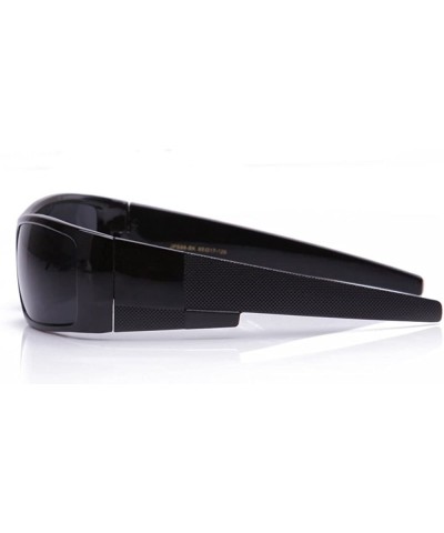 Men's Plastic Stylish Lifestyle Sportswear Light Weight Sunglasses - Black - CG11DQE0V3P $4.69 Square