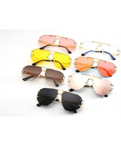 Fashion New Cut Edge Big Frame Retro Punk Style Wind Unisex Sunglasses - Red - CE18N09ITZG $7.15 Butterfly