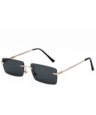 Retro Small Square Sunglasses Personality Glasses Square Ocean Piece Sunglasses - 4 - CQ190DWTEW2 $28.45 Sport