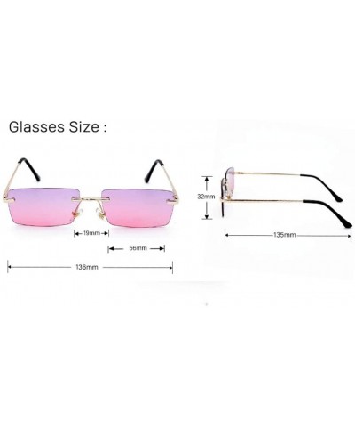 Retro Small Square Sunglasses Personality Glasses Square Ocean Piece Sunglasses - 4 - CQ190DWTEW2 $28.45 Sport