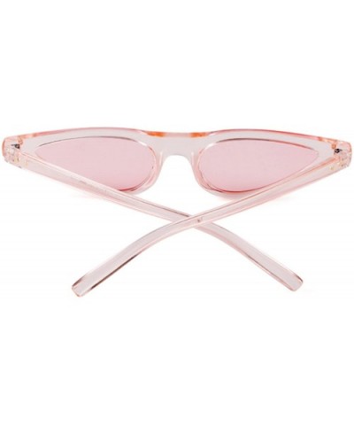 Vintage Retro Cat Eye Sunglasses For Women Small Glasses with Rivet - (2 Pack) Black/Pink - C118AQZLHTT $9.03 Oval