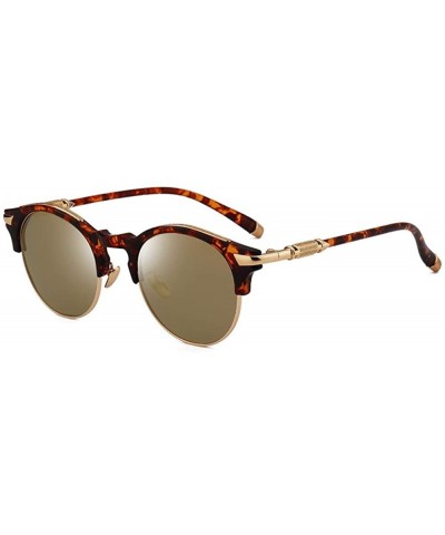 Polarized Sunglasses Street Shot Fashion Cylindrical Sunglasses Female - C5 Tuhao Gold - C718W47D62K $18.42 Sport