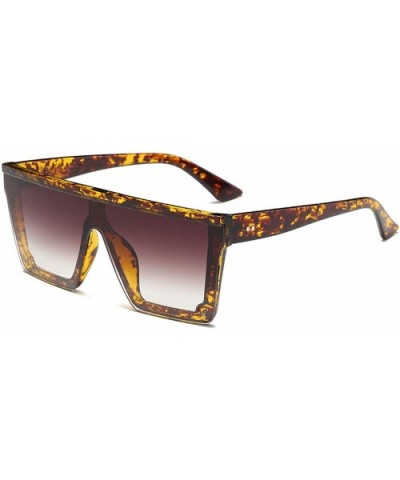 Oversize Square Frame Flat Top New Fashion Sunglasses Women Men Retro Sun Glasses Gafas Oculos De Sol - Silver - C619859XZQ2 ...